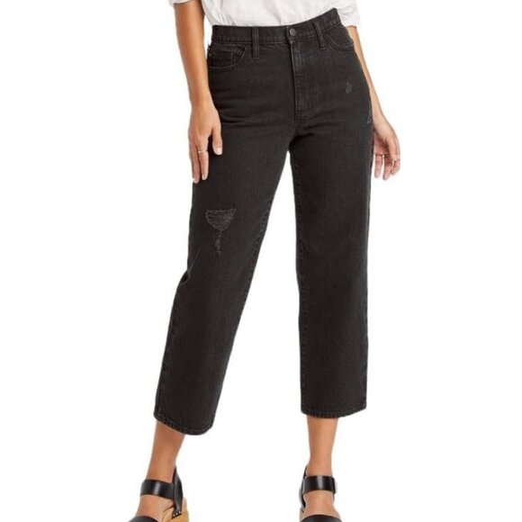 Universal Thread High-Rise Vintage Straight Jeans black wash Size 00 NWT - Picture 1 of 10